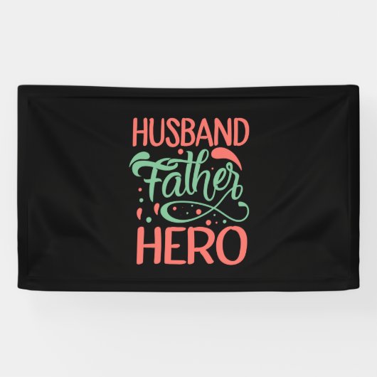 Father's Day Husband Father Hero Spandoek (Horizontaal)