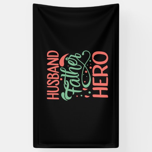 Father's Day Husband Father Hero Spandoek (Verticaal)