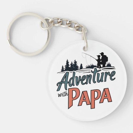 Father's Day keychain, the Best gift for papa Sleutelhanger (Voorkant)