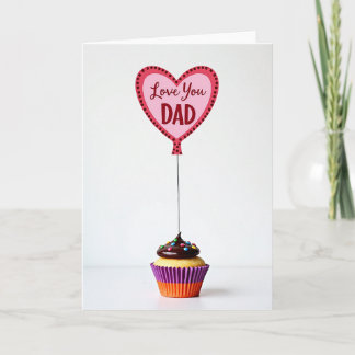 Fathers Day Love Dad Cupcake Card Kaart