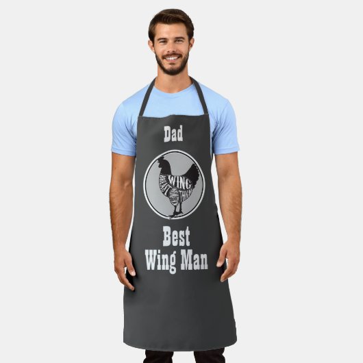 Fathers Day, pap Best Wing Man Chicken Schort (Gedragen)