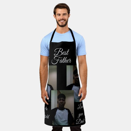 Fathers Day PERSONALIZED  All-Over Print Apron Schort (Gedragen)