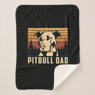 Father's Day Pitbull Dad Sherpa Deken