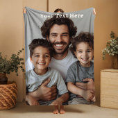 Fathers Day Sherpa Blanket Custom Photo Text Gifts Sherpa Deken