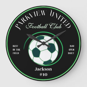 Father's Day Soccer FC Bar Wall Clock Grote Klok