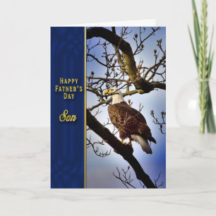 Father's Day Son - Bald Eagle Kaart