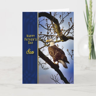 Father's Day Son - Bald Eagle Kaart