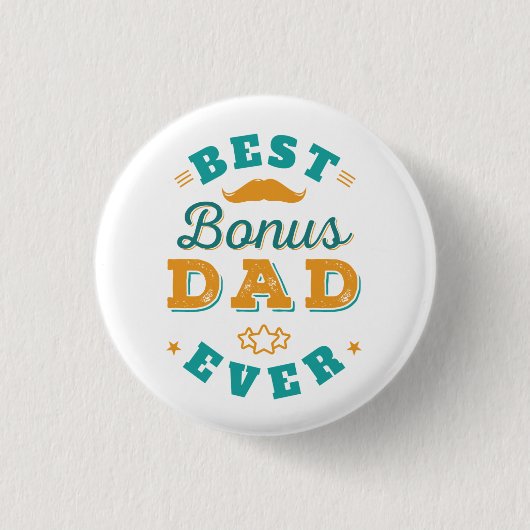 Fathers Day Stepdad Keepslag Novelty Ronde Button 3,2 Cm (Voorkant)