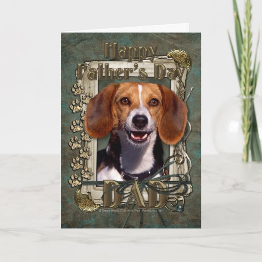 Fathers Day - Stone Paws - Beagle Kaart (Voorkant)
