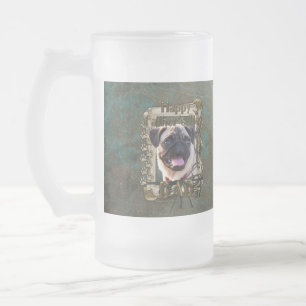 Fathers Day - Stone Paws - Pug Matglas Bierpul