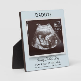 Fathers Day Ultrasound Zwangerschap Aankondiging v Fotoplaat