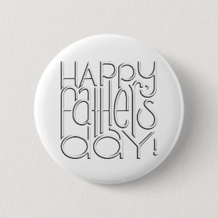 Fathers Day White Button