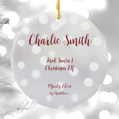 Fatigué Père Noël I Elf de Noël Ornement en cérami