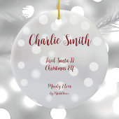 Fatigué Père Noël II ornement en céramique elf de