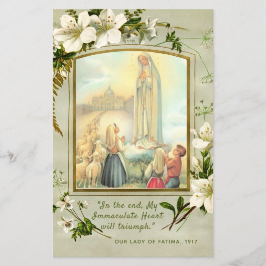 Fatima Blessed Mary Consecration Prayer (Voorkant)