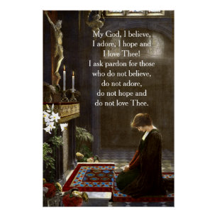 Fatima Engel Gebeds Poster Perfect Poster