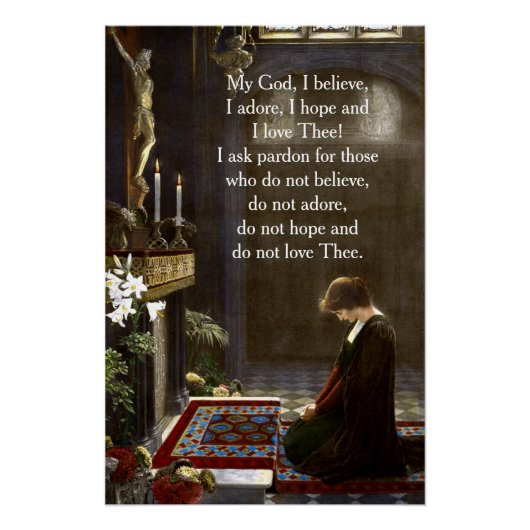 Fatima Engel Gebeds Poster Perfect Poster (Voorkant)