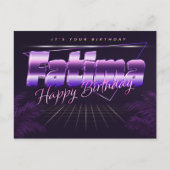 Fatima Nom Date de naissance de la carte postale (Devant)