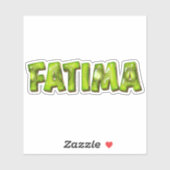 Fatima Nom Kiwi Design Autocollant Sticker (Feuille)