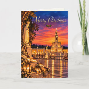 Fátima Portugal Prettig Kerstfeest Feestdagen Kaart