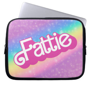 Fattie Plus Maat Regenboog Retro 90's Nostalgie Ro Laptop Sleeve