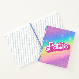 Fattie Plus Maat Regenboog Retro 90's Nostalgie Ro Notitieboek