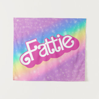 Fattie Plus Maat Regenboog Retro 90's Nostalgie Ro Wandkleed