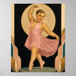 "Fatty" Arbuckle, een Amerikaans acteur uit de sto Poster