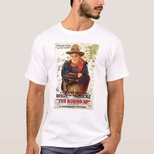 Fatty Arbuckle the Round Up stomme film T-shirt