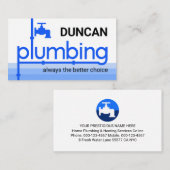 Faucet Pipeline Leaking Blue Water Visitekaartje (Voorkant / Achterkant)