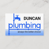 Faucet Pipeline Leaking Blue Water Visitekaartje (Voorkant)