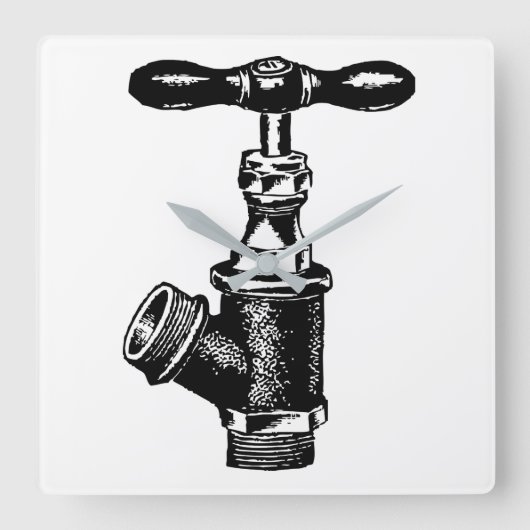 Faucet Vierkante Klok (Voorkant)