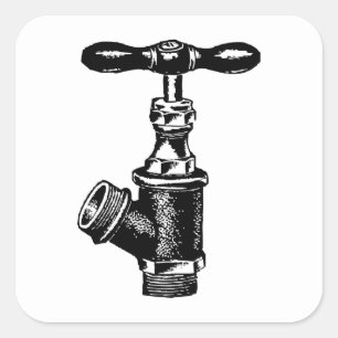 Faucet Vierkante Sticker
