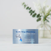 Faucet Waterdrop Plumber Service Visitekaartje (Staand voorkant)