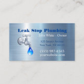 Faucet Waterdrop Plumber Service Visitekaartje (Voorkant)