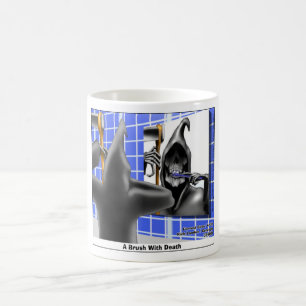 Faucheuse Brosse Avec La Mort Drôles T-Shirts Mugs