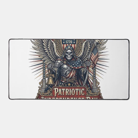 Faucheuse Chrome Patriotique Squelette & Re (Recto)