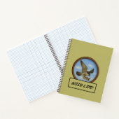 Faucon pèlerin Carnet spiral kaki foncé (Intérieur)