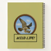 Faucon pèlerin Carnet spiral kaki foncé (Dos)