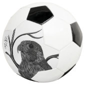 Faucon pèlerin dans les branches de l'arbre avec é (3/4)