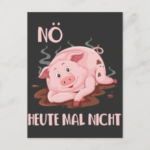 Faules Schwein Keine Lust Schweinchen Bauernhof Briefkaart