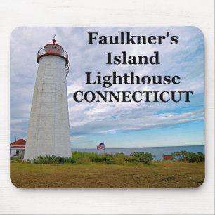 Faulkner's Island Lighthouse, Connecticut Mousepad Muismat
