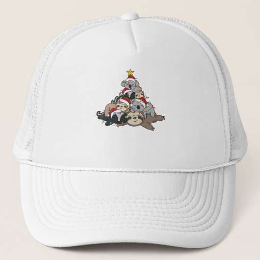 Fault Koala Skunk Kerstmis Trucker Pet (Voorkant)
