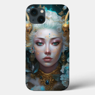 Faun Elf Vrouw Fantasy Kunst iPhone 13 Hoesje