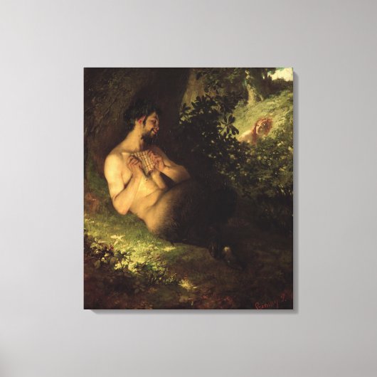 Faun en Nymph, 1868 Canvas Afdruk (Voorkant)