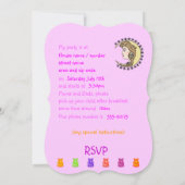 Faun et Unicorn Sleepover ou autre invitation de p (Dos)