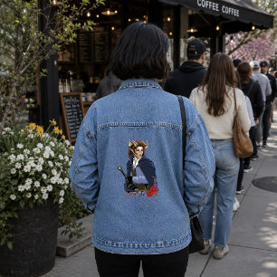 Faun Gehoornde Fae Fantasie Denim Jacket