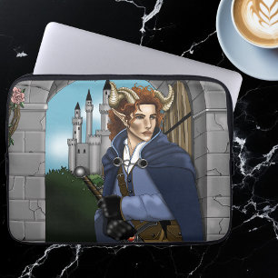 Faun Gehoornde Fae Fantasie Laptop Sleeve
