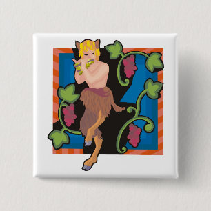 Faun Vierkante Button 5,1 Cm