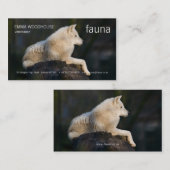 Faune - carte de visite arctique de loup (Devant / Derrière)
